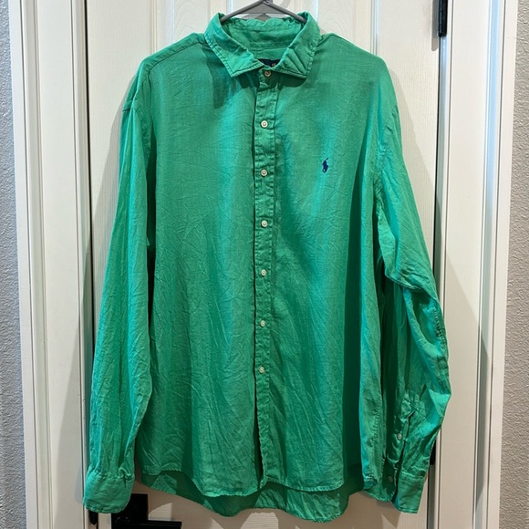 Polo Ralph Lauren Other - Men’s green linen Polo by Ralph Lauren button down shirt.